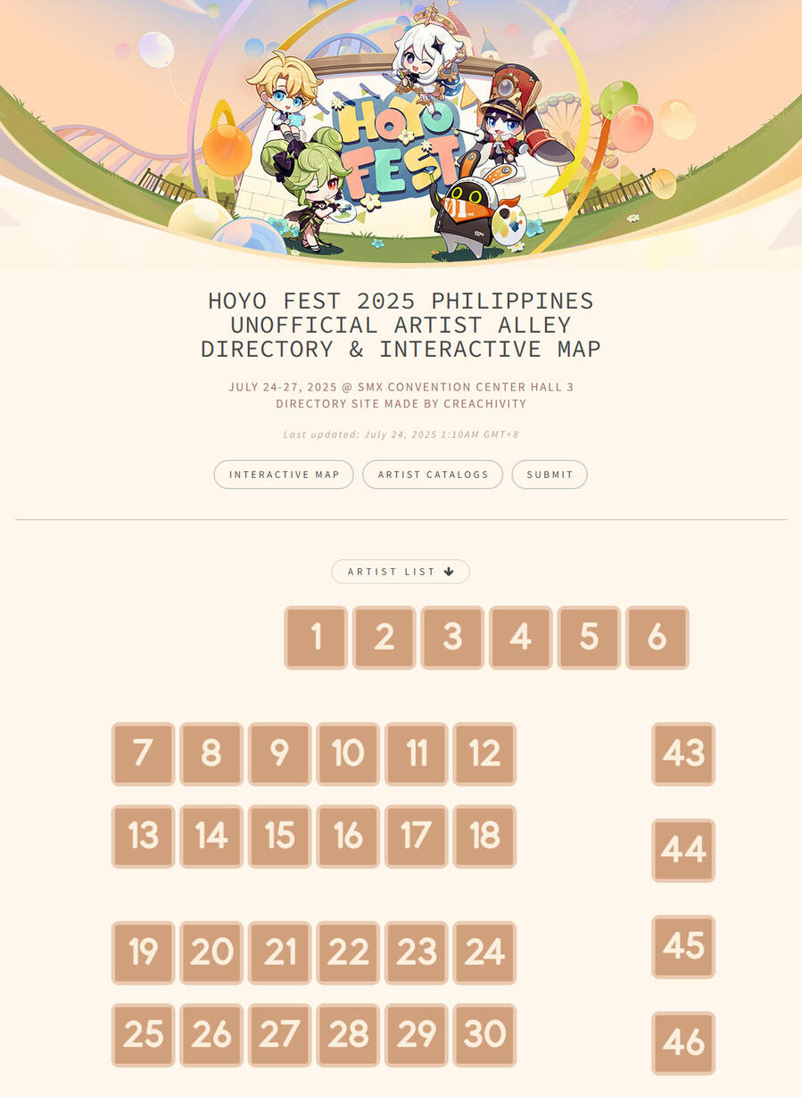 HoYo FEST fanmade intearactive map
