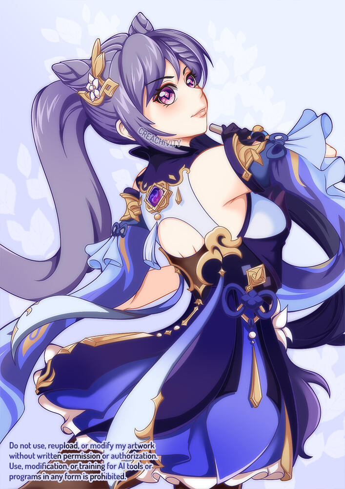 Keqing Fanart by Creachivity